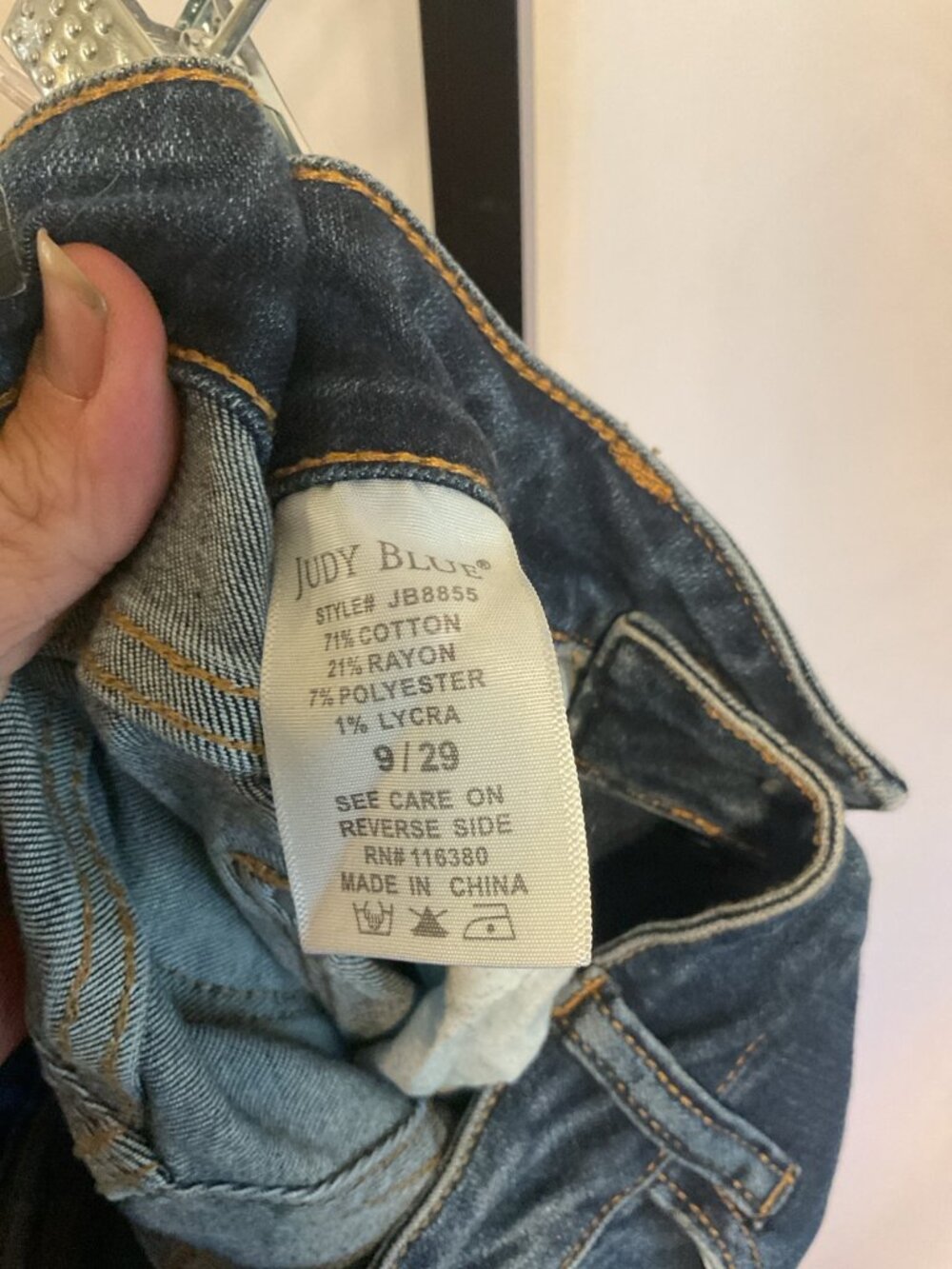 Judy Blue Skinny Fit Button Fly Stretch Jeans 9/29 - Picture 6 of 6